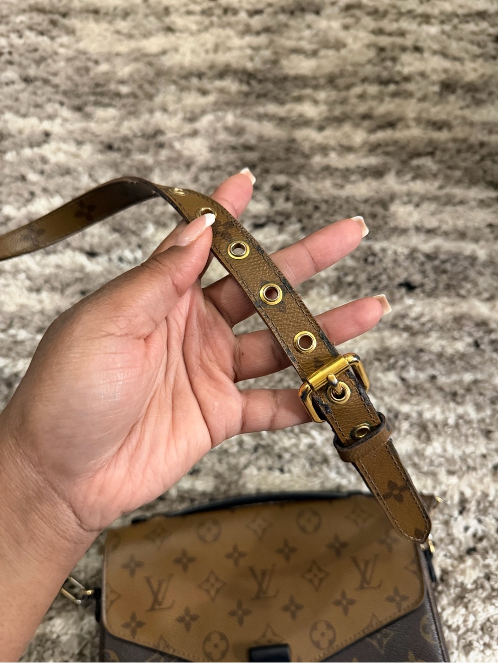 Louis Vuitton Monogram Two-Tone Pochette Metis Shoulder Bag - Brown & Tan - Picture 6 of 10